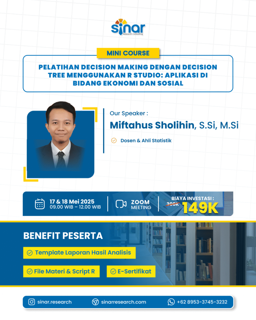 Pelatihan Decision Making dengan Decision Tree menggunakan R Studio